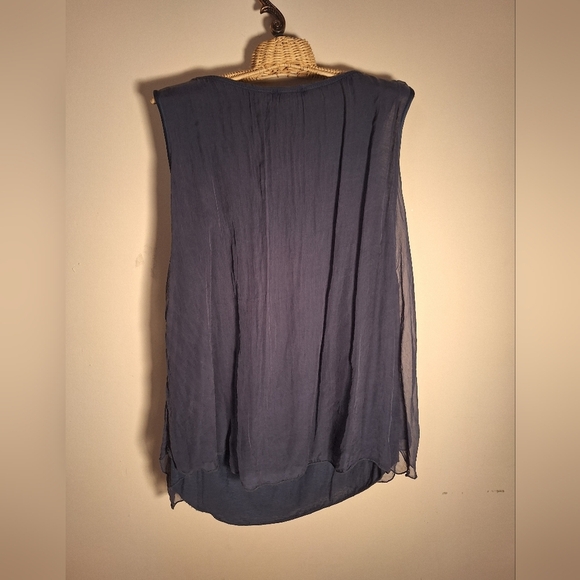 Keysha Silk Blend Babydoll Style Top Made in Italy Ladies Med Whimsigoth Hippie - Picture 6 of 7